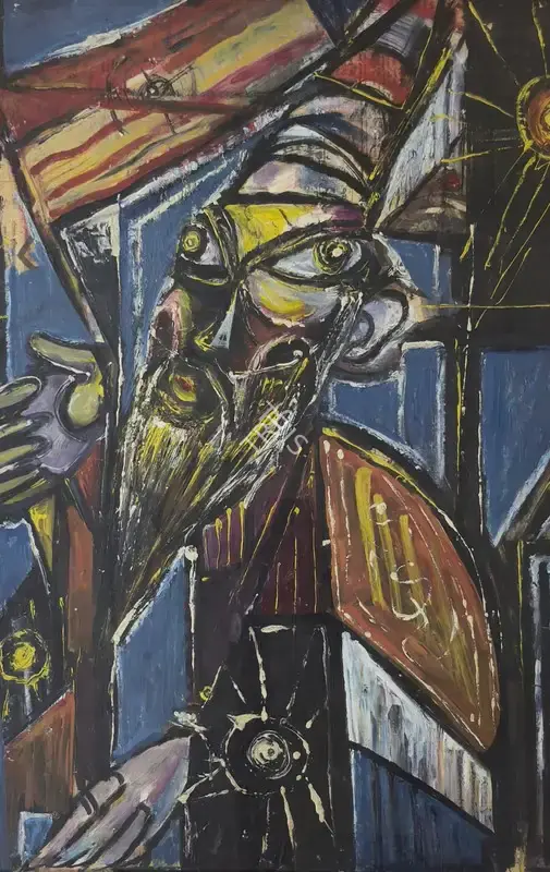 Sen, Sunil Madhav (Artist). Untitled (Man with a Beard), n.d. | Painting, Pr.Mum/15.07.25, 2025 · Prinseps
