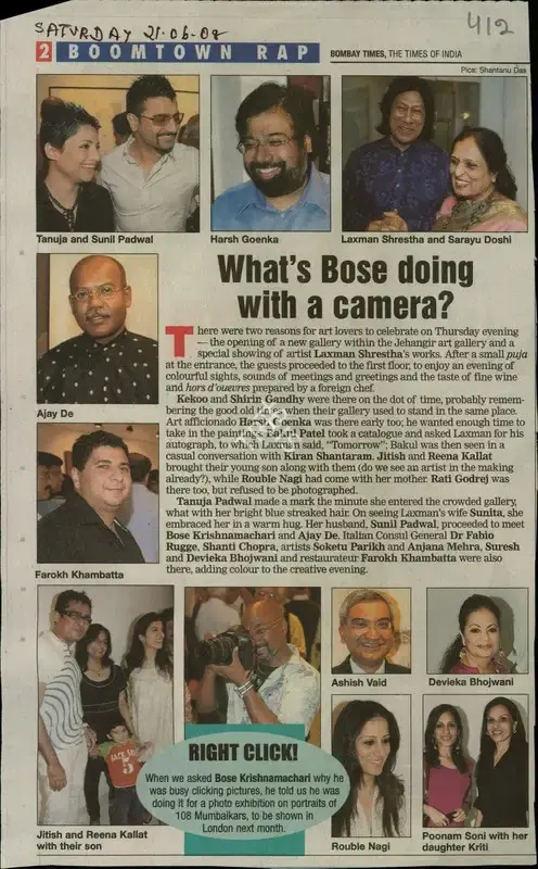 What's Bose Doing with a Camera, 2008, Newspaper Clipping