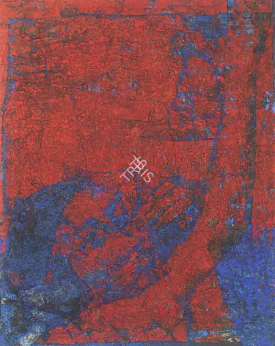 Jamil Naqsh (Artist), Woman With Pigeons, Painting