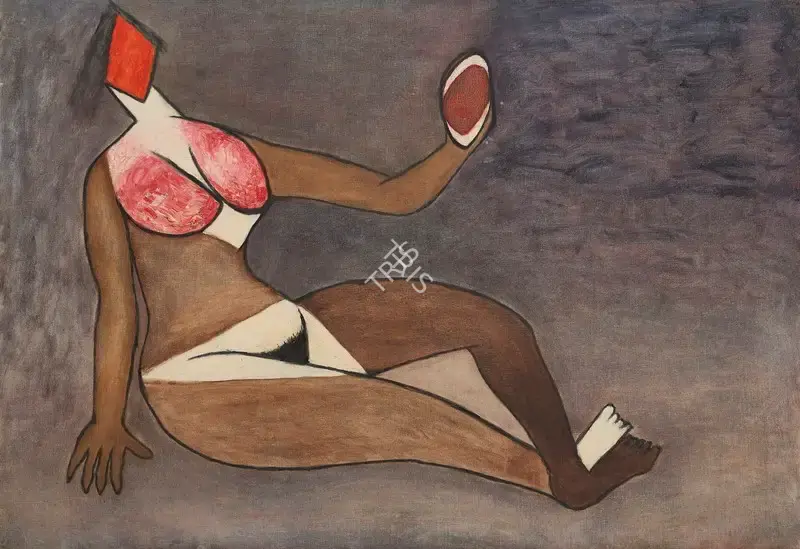 Bal Chhabda (Artist), Looking into the Mirror, 1958, Painting
