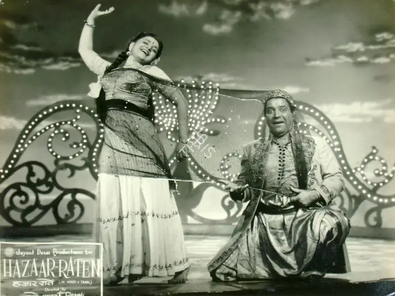 Jayant Desai (Director), Hazaar Raten, 1953, Lobby Card