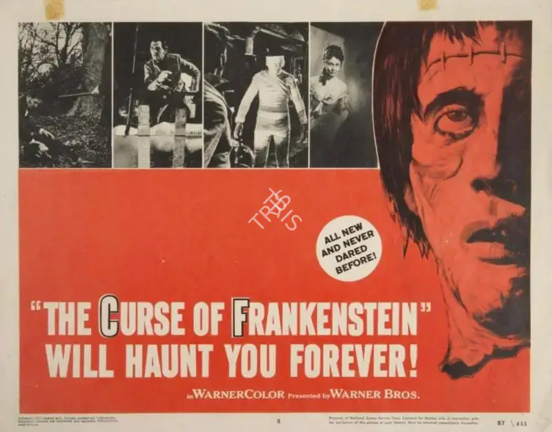 Jack Asher (Cinematographer), The Curse of Frankenstein, 1957, Lobby Card