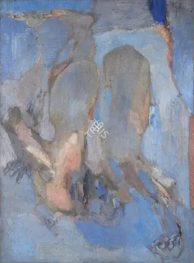 Tyeb Mehta (Artist), Falling Figure, 1965, Painting