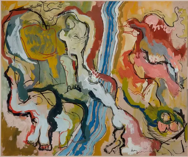 L. Munuswamy (Artist), Untitled (Abstract), 1961, Painting