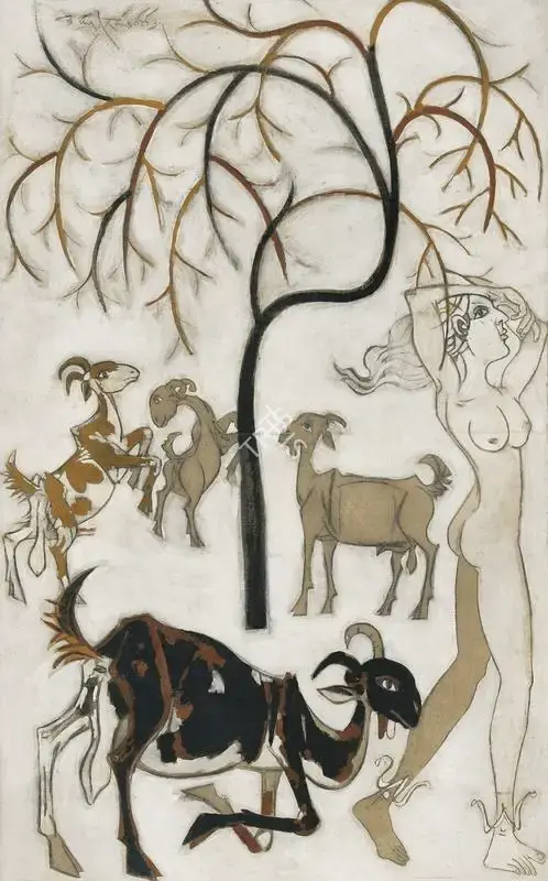 Goud, K. Laxma (Artist). Untitled, 1993 | Painting, AG.Onl/19.11.20, 2020 · Asta Guru