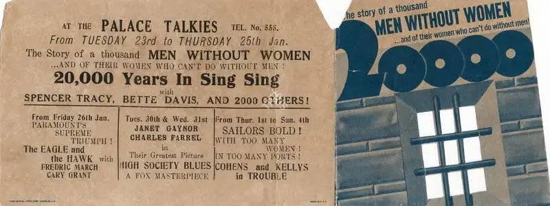 Michael Curtiz (Director), 20,000 Years in Sing Sing, 1932, Handbill