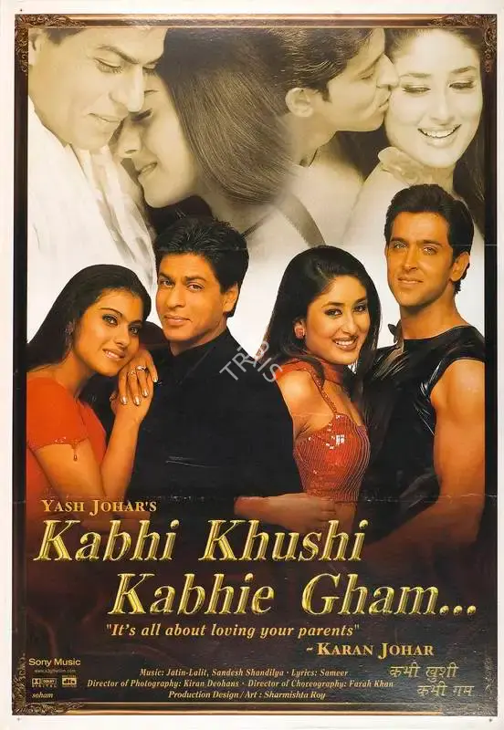 Yash Johar (Producer), Kabhi Khushi Kabhi Gham, 2001, Full Sheet Poster