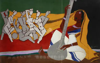 M.F. Husain (Artist), Untitled, 1935, Painting