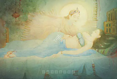 R.P. Dabholkar (Artist), Radha's Dream, Painting