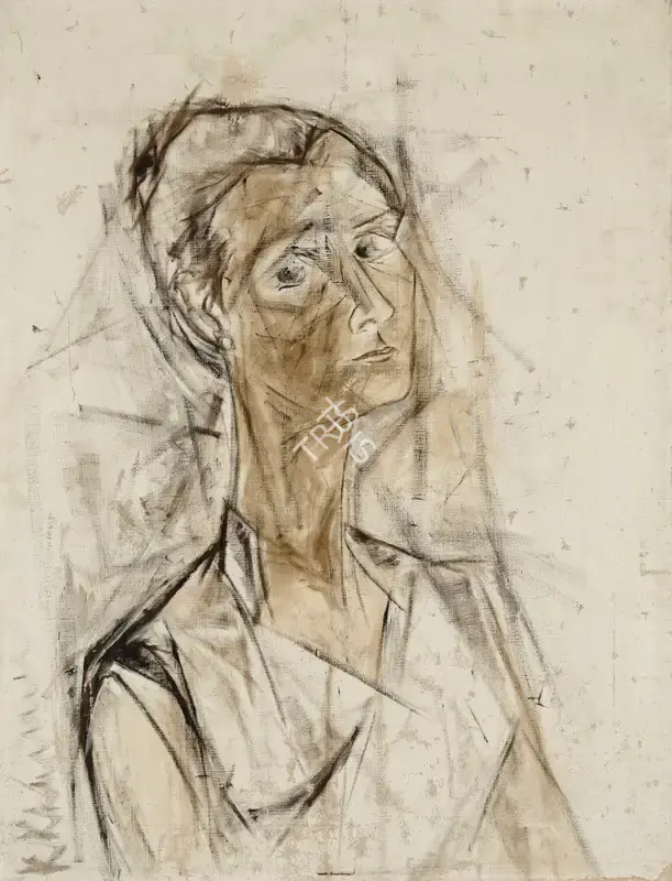 Krishen&nbsp;Khanna (Artist), Untitled (Portrait), 1959, Painting