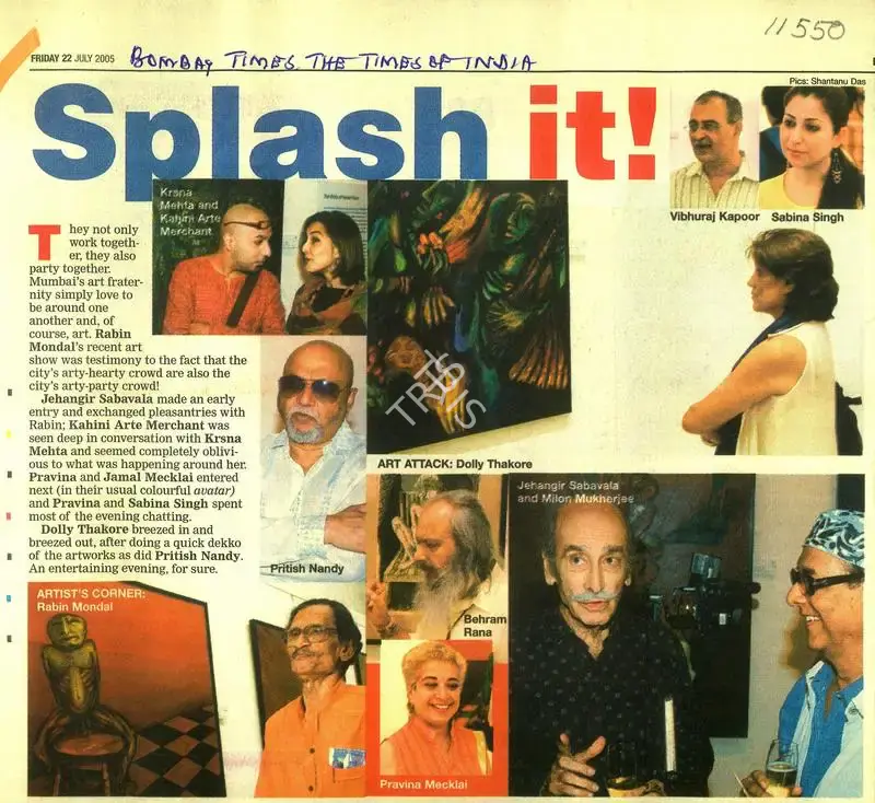 Shantanu Das (Photographer), Splash It!, 2005, Newspaper clipping