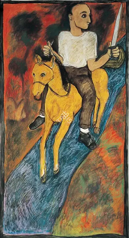 Rodwittiya, Rekha (Artist). Whilst Time Passes Us By…, 1989 | Painting, Os.Del/01.03.06, 2006 · Osian's