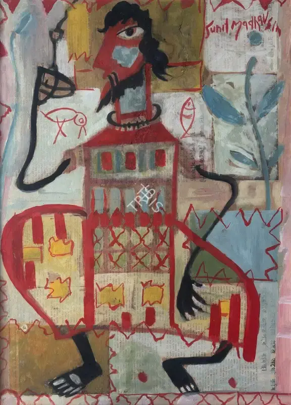 Sen, Sunil Madhav (Artist). Untitled (Folk Icon), n.d. | Painting, Pr.Mum/15.07.25, 2025 · Prinseps