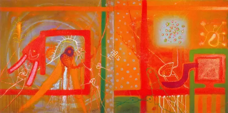 Manu Parekh (Artist), Graffity Of Spirituality, 2003, Painting