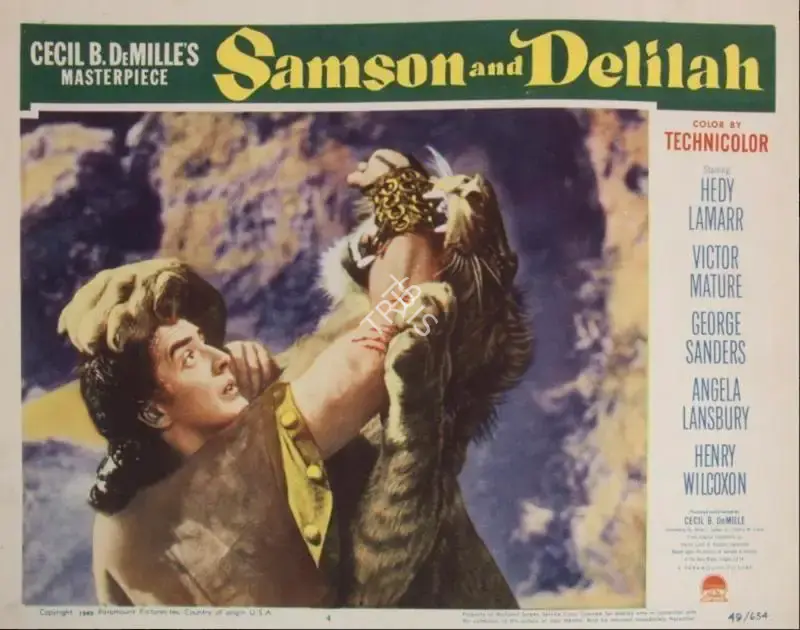 Cecil B. DeMille (Director), Samson and Delilah, 1949, Lobby card