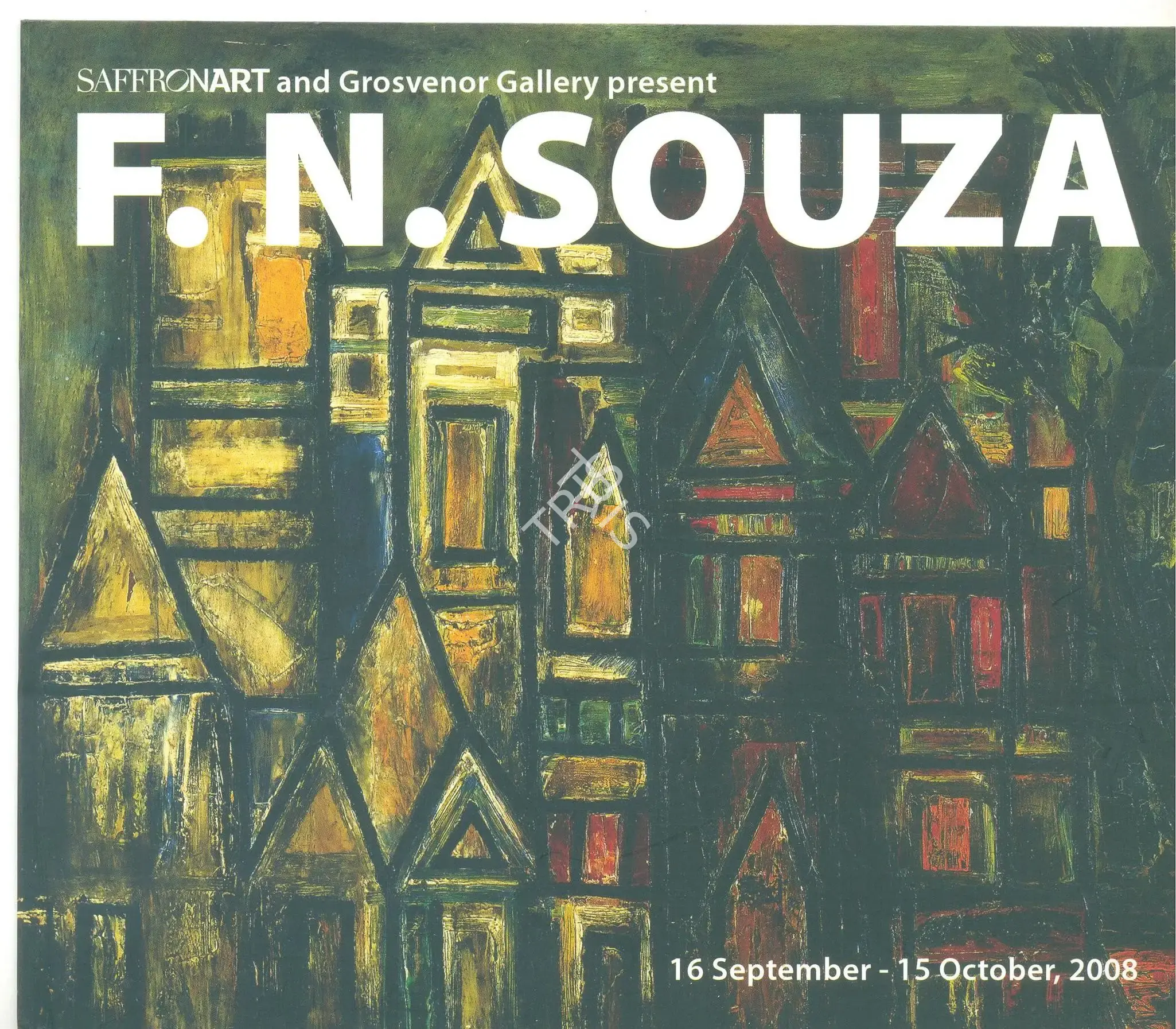F.N. Souza (Artist), F. N. Souza, 2008, Solo Exhibition Invitation