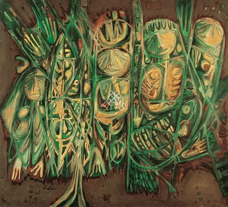 Rabin Mondal (Artist), Coronation II: The Exiles & their Kingdom, 1978, Painting