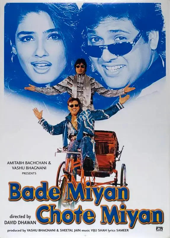 Vashu Bhagnani (Producer), Bade Miyan Chote Miyan, 1998, Full Sheet Poster