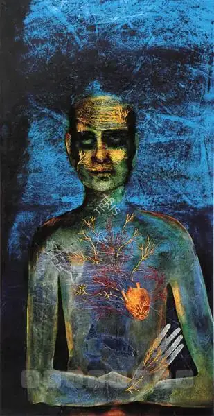 Anjolie Ela Menon (Artist), Prophet For The New Millennium, 2000, Painting