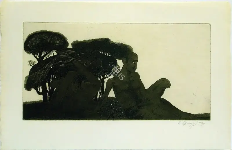 K. Laxma Goud (Artist), Untitled, 1970, Graphic Art