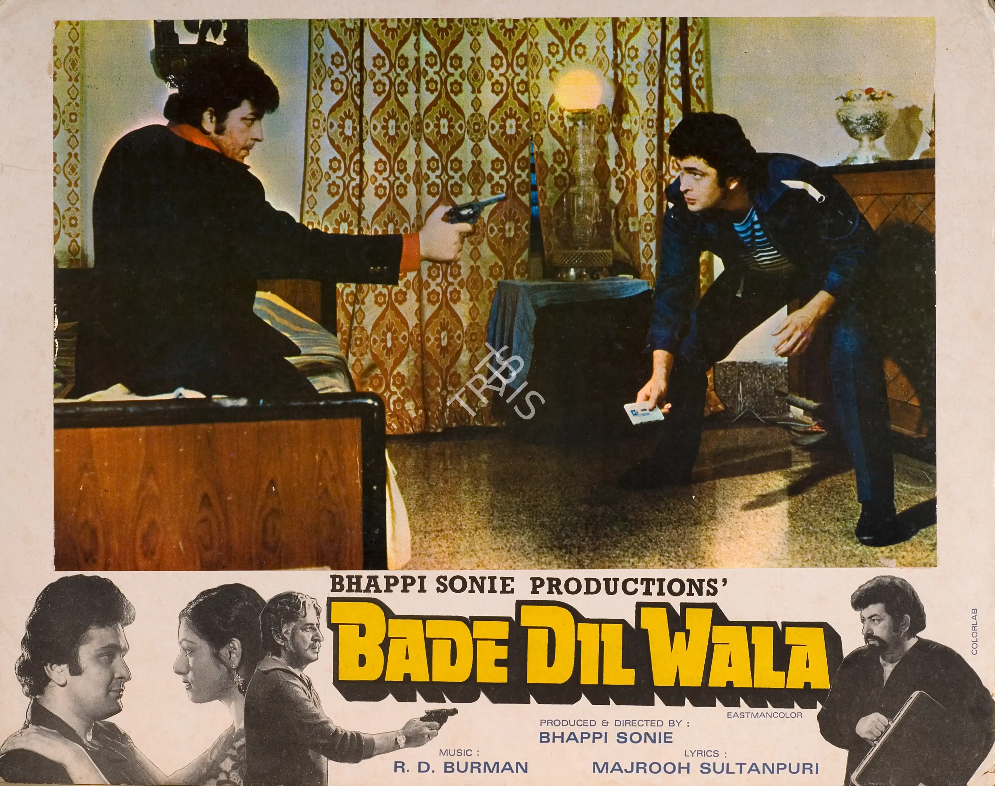Bhappie Sonie (Producer), Bade Dil Wala, 1984, Photographic Still Mounted on Lobby Card