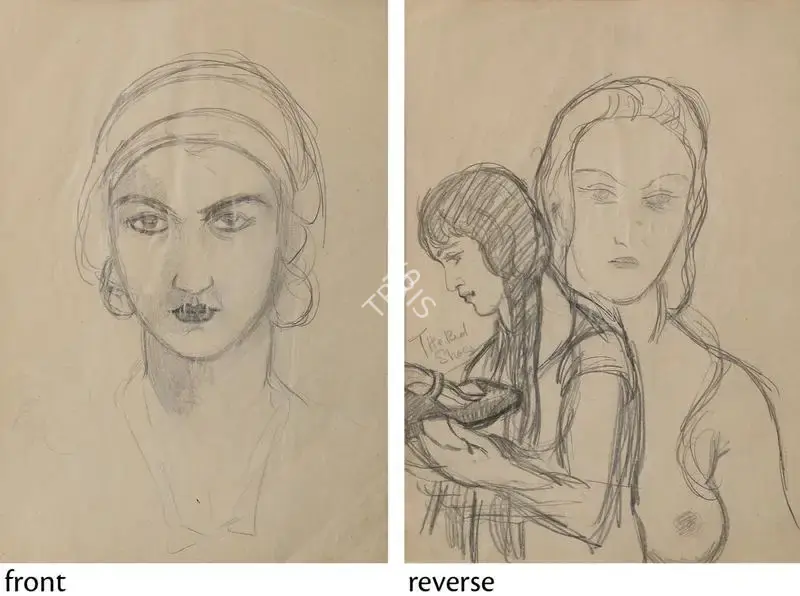 Sher-Gil, Amrita (Artist). Untitled (Self-Portrait), n.d. | Drawing, Sa.Del/17.09.22, 2022 · Saffronart