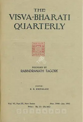 K.R. Kripalani (Editor), Visva-Bharati Quarterly, 1941, Journal