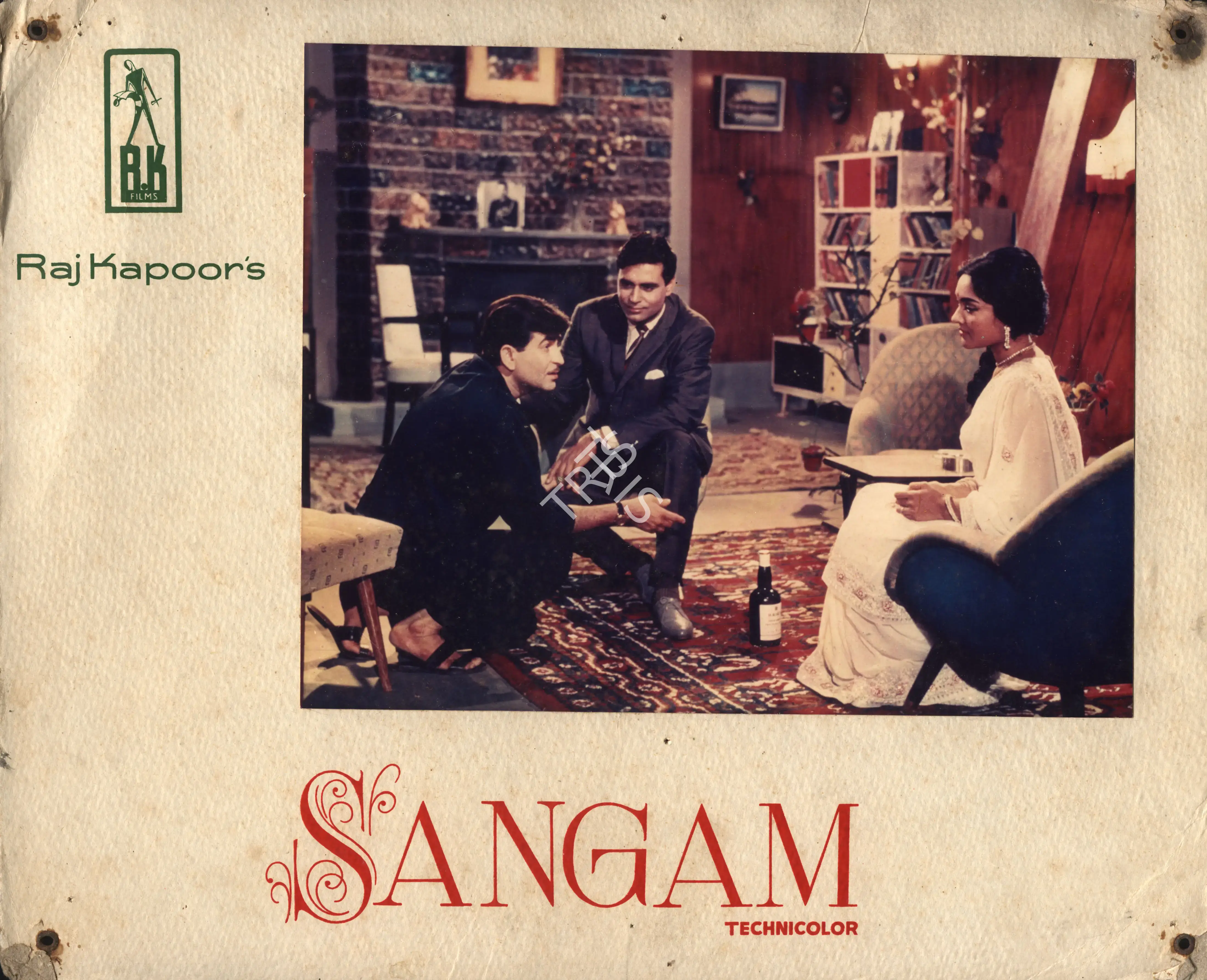 Radhu Karmakar (Cinematographer), Sangam, 1964, Photographic Still Mounted on Lobby Card