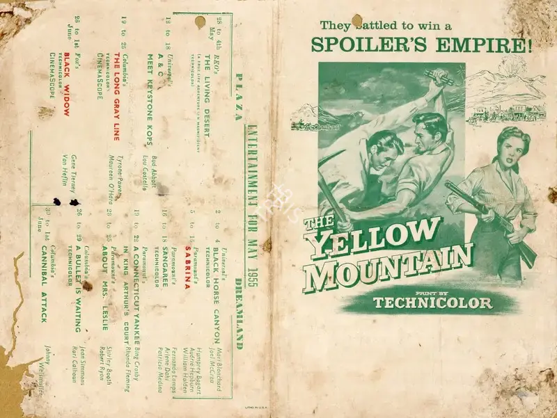 Jesse Hibbs (Director), The Yellow Mountain, 1954, Handbill