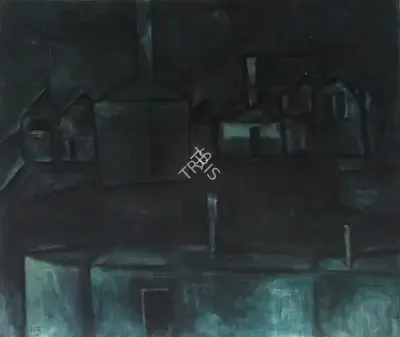 S.H. Raza (Artist), Untitled, 1953, Painting