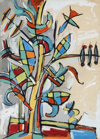 F.N. Souza (Artist), Untitled, 1950, Painting