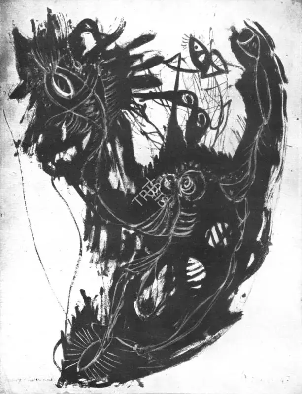 A. Rooskens (Artist), Hommage a Lautreamont, 1949, Drawing