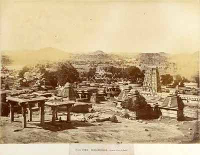 William Henry Pigou (Photographer), Beejanuggur. General View of Ruins, 1857, Antiquarian Photograph