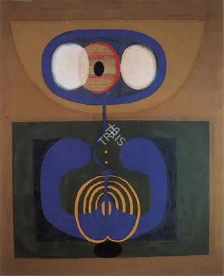 Prabhakar Barwe (Artist), Questioning Plant, 1969, Painting