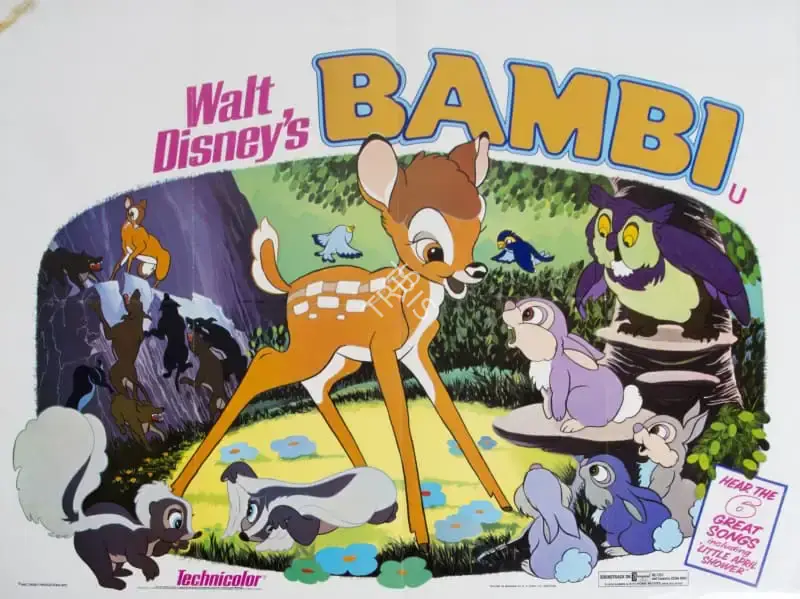 Walt Disney (Director), Bambi, 1942, Poster