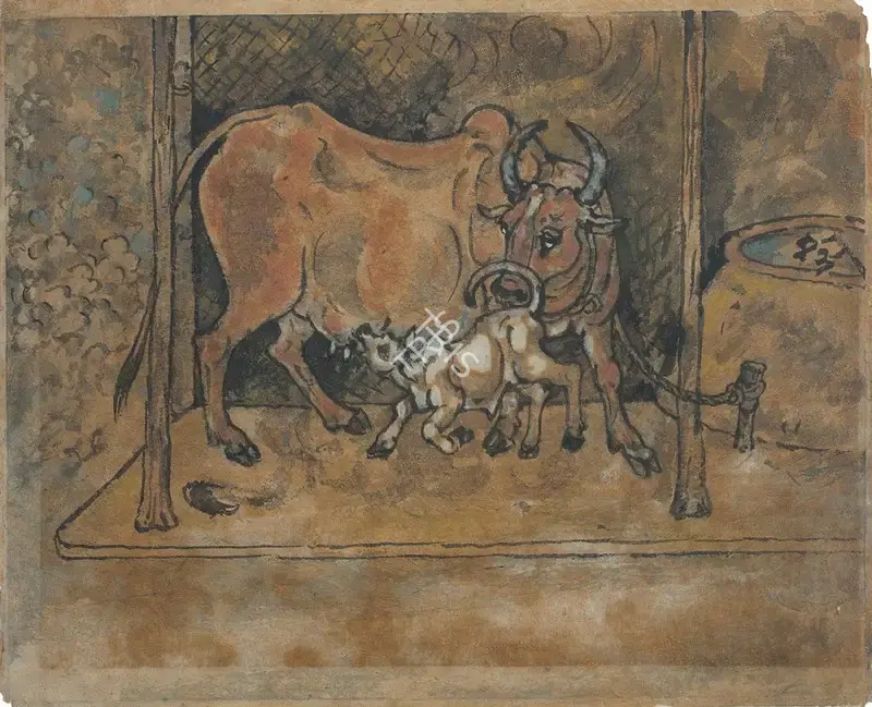 Nandalal Bose (Artist), Untitled, 1955, Painting