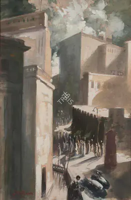 Roy Chowdhury, D.P. (Artist). Untitled (Winter Morning), c.1940s | Painting, Ch.NeY/25.09.20, 2020 · Christie's