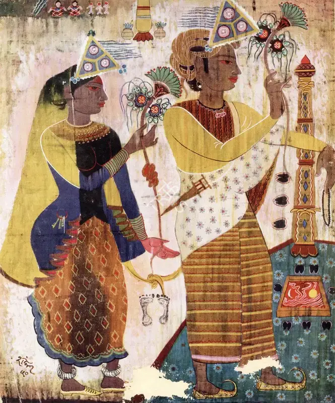 Shankar Palsikar (Artist), Sinners Divine, 1950, Painting