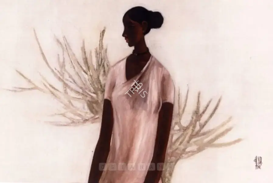 B. Prabha (Artist), Untitled (Girl), 1960, Painting