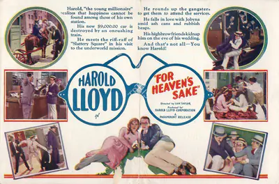 Sam Taylor (Director), For Heaven's Sake, 1926, Handbill