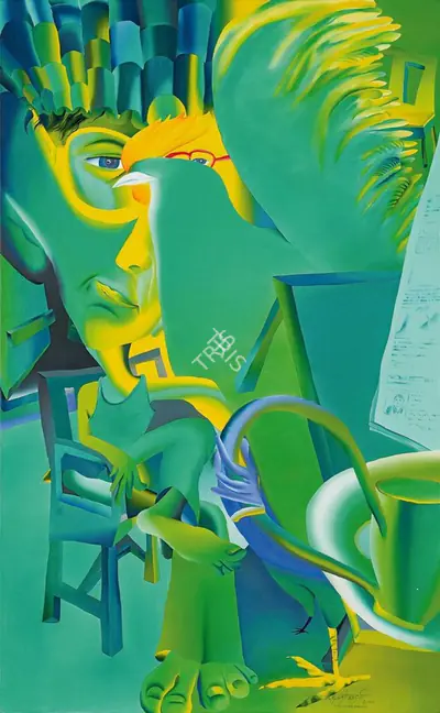 Nabibaksh Mansoori (Artist), A Melodious Morning, 2008, Painting
