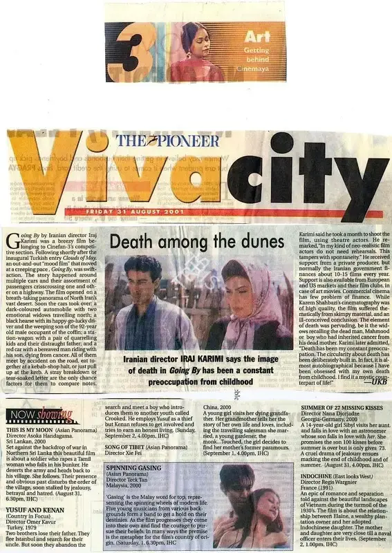 Utpal K. Banerjee (Reporter), Death among the dunes, 2001, Newspaper Clipping