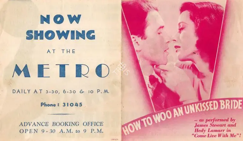 Clarence Brown (Director), Come Live With Me, 1941, Handbill