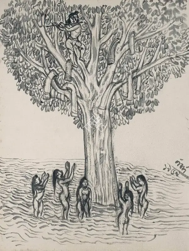 Nandalal Bose (Artist), Untitled, 1959, Painting
