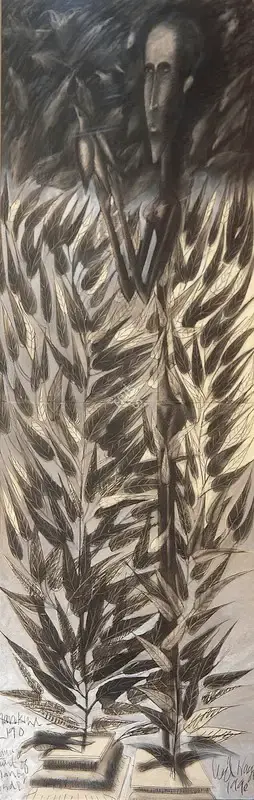 Ved Nayar (Artist), Mankind 2190 Series, 1990, Painting