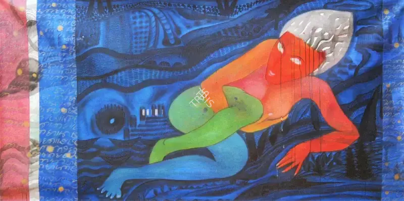Babu Xavier (Artist), Poster Girl, 2005, Painting