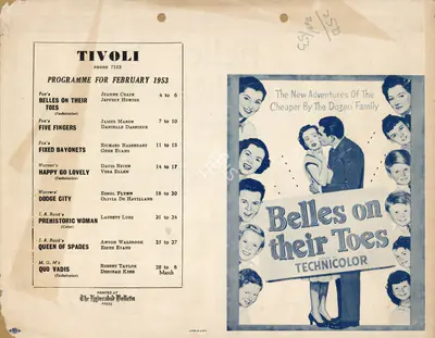 Henry Levin (Director), Belles on Their Toes, 1952, Handbill