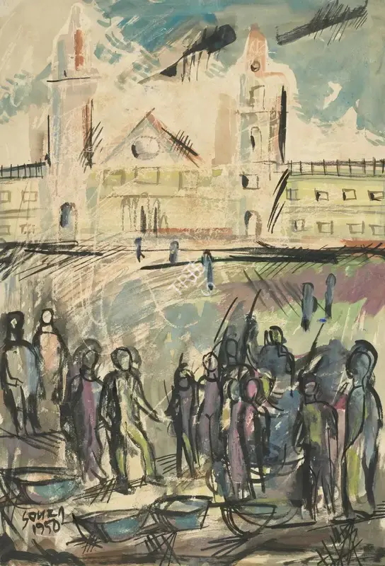 F.N. Souza (Artist), Untitled (Bombay), 1950, Painting
