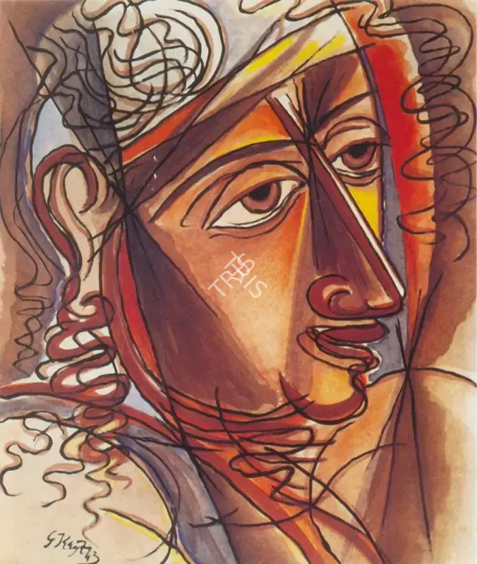 George Keyt (Artist), Sri Krishna, 1943, Painting