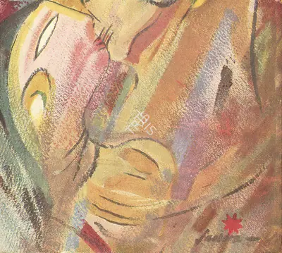Sailoz Mookherjea (Artist), Kiss, Painting